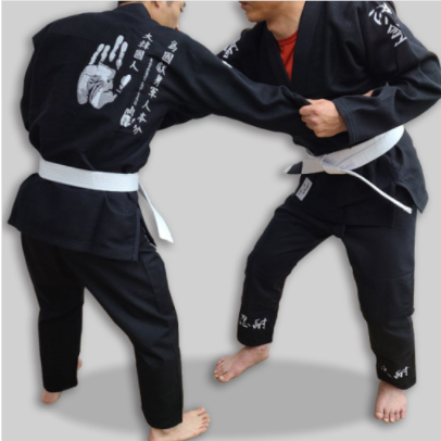 550GSM 위국헌신 주짓수 도복 (블랙/그레이)
